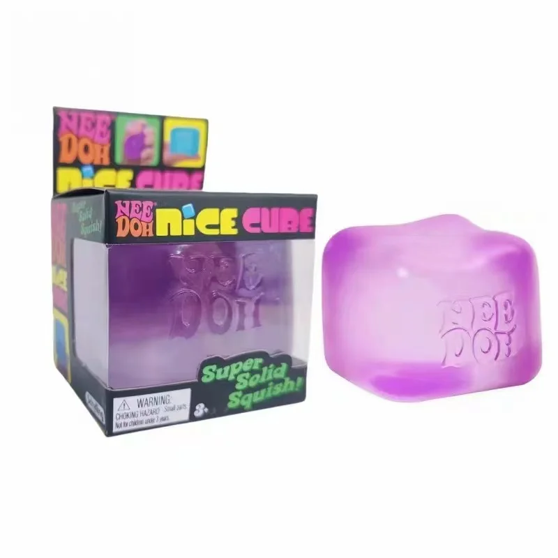 Solid Clear Ice Cube High-Elastic TPR Squeeze Block (3 Colors)