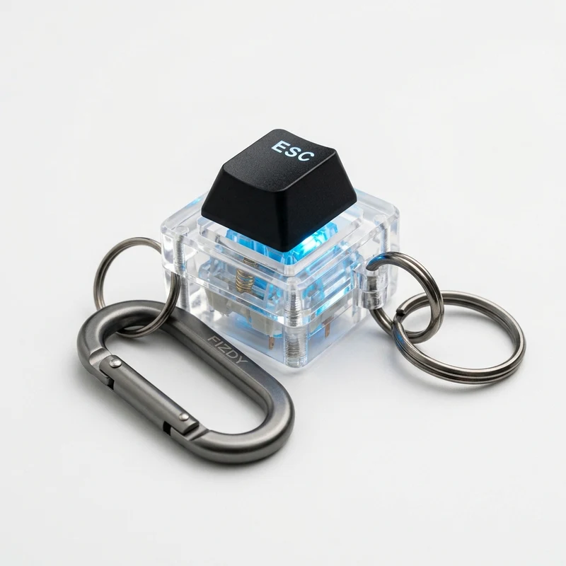 Syh1890 Mechanical Keyboard Switch Clicker LED Voice Keychain