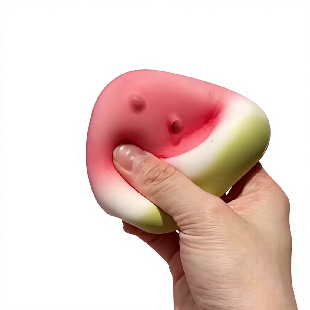 Summer Watermelon Squishy PU Slow-Rebound Moist Soft Stylish Anti-Stress Toy Venting; Great Street Vending Blind Youth