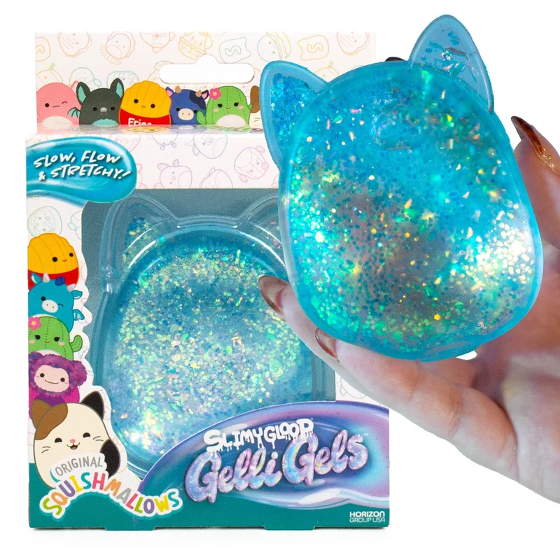 Gelli Gels Blue Slow Flow Glitter Squishy Sensory Toys Squeeze Stress Ball