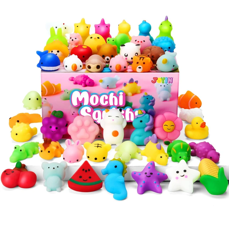 Mochi Squishy Toys Set 25 Pack Mini Squishy Mochi Kawaii Stress Relief