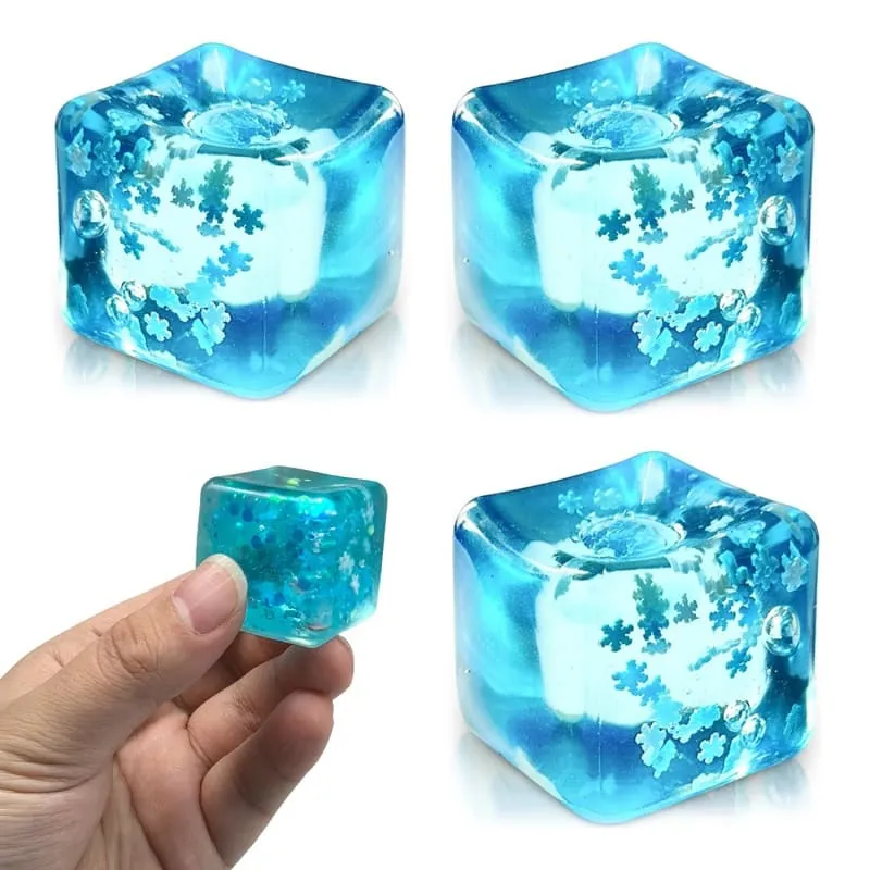 transparent TPR cube squishy toy