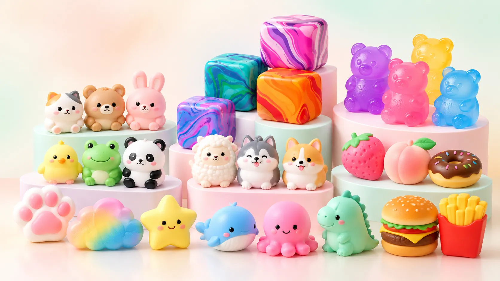 Custom PU & TPR Food-Grade Squishy Collection