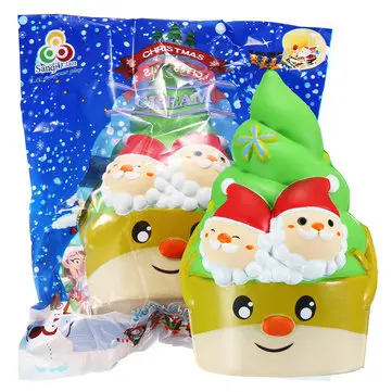Sanqi Elan® Squishy Christmas Ice Cream Slow Rising Toy With Original Package